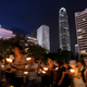 Protesters hold candles to mourn late Chinese Nobel Peace laureate Liu Xiaobo at a downtown park in Hong Kong on Saturday.